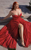 DIVINE GLITTER A-LINE GOWN CD252C RED