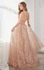 DIVINE GLITTER LACE BALL GOWN C32 ROSE GOLD