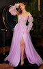 DIVINE STRAPLESS LAYERED LACE TULLE GOWN CD997 LAVENDER