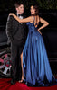 DIVINE SATIN A-LINE HOTSTONE GOWN