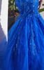 DIVINE  FLORAL APPLIQUE MERMAID GOWN CM328 ROYAL