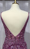 DIVINE FITTED MERMAID GOWN WITH PRINT EMBELLISHMENT CC2189 AMETHYST