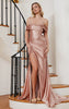 DIVINE FITTED SATIN CORSET GOWN BURGUNDY